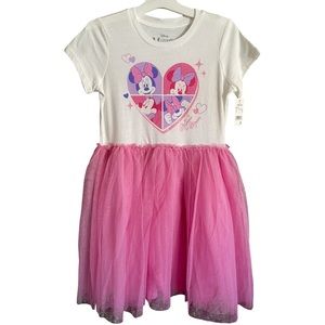NWT Disney Minnie Mouse Heart Tutu Dress Valentine Tulle Size Large